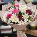 Bouquet Flowers - Red & Pink & Cream